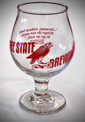 16oz Belgian Glass in Red